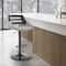 Armen Living Karter Adjustable Gray Faux Leather and Black Wood Bar Stool with Black Base LCKTBABLBLGR - alternate 10